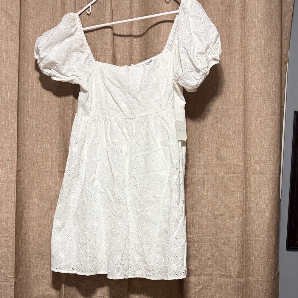 Altar'd State White Eyelet Mini Dress